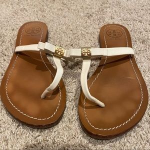 White Tory Burch Sandals